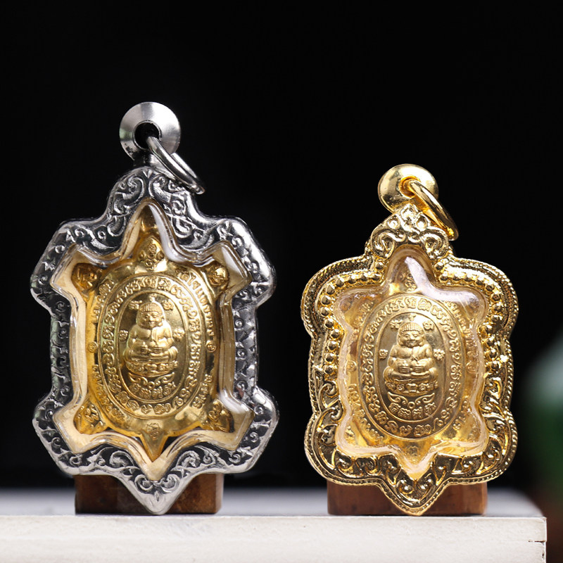 泰国佛牌特色正牌龙婆柳乌龟铜制项链吊坠兰纳